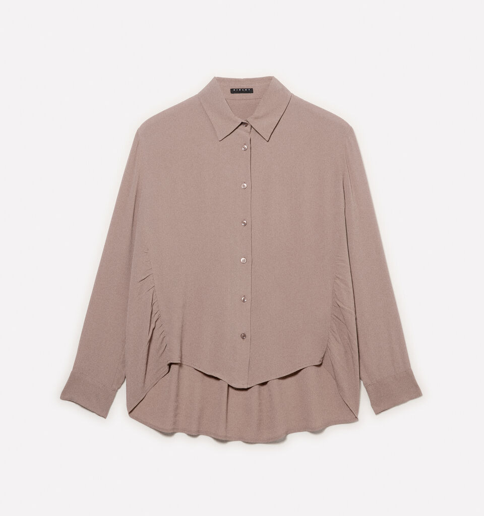 Brown oversized shirt - women's shirts - Brown | Sisley image number 5